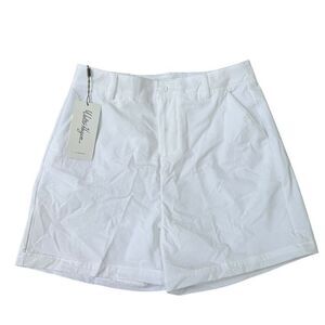 Walter Hagen Clubhouse 5” Seersucker Traditional golf Shorts Sz 0 White NWT